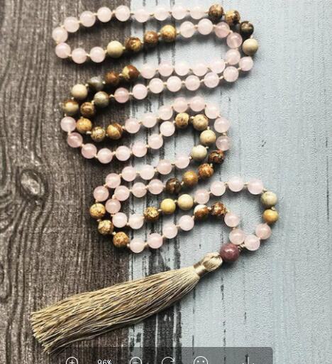 Charming Amazonite Necklace with Soft Tassel Accent