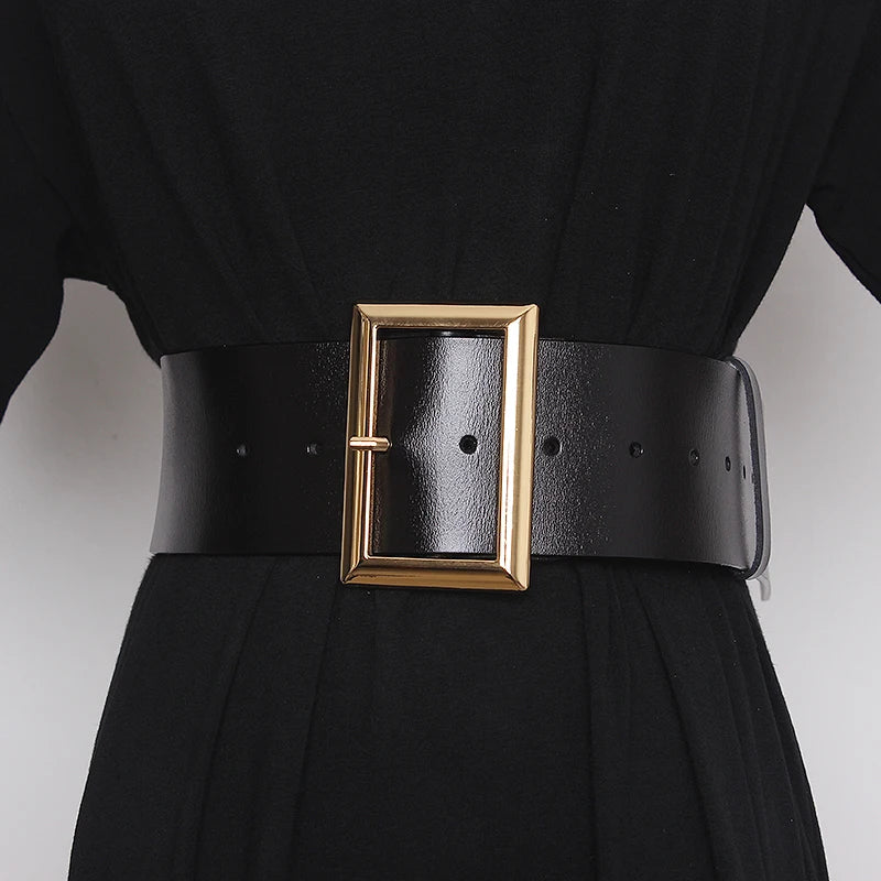 Women’s Patent Leather Wide Waistband Dress Belt – Free Delivery