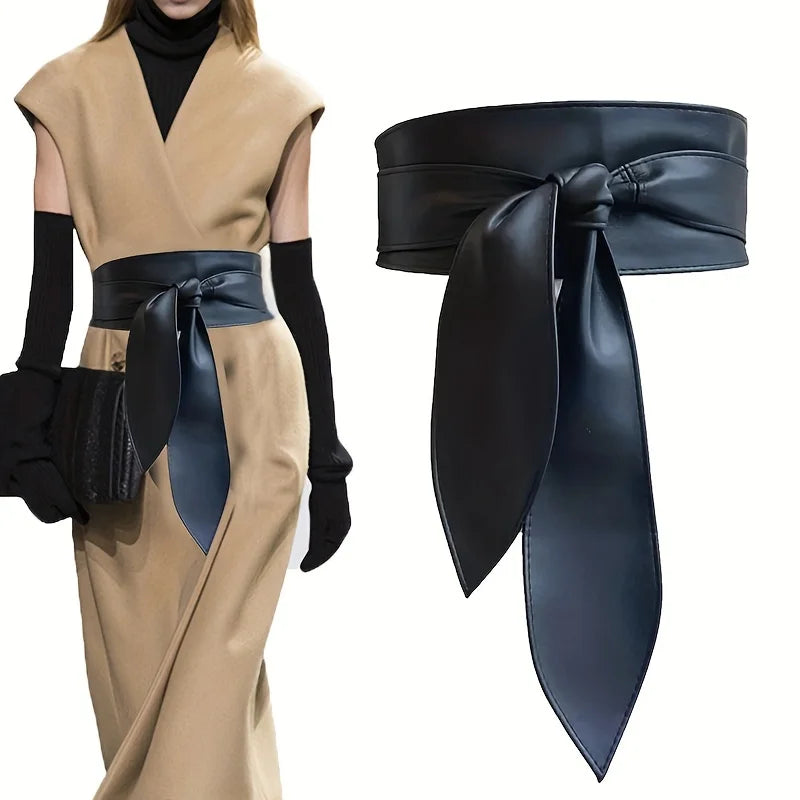 Women’s PU Leather Tie Bow Knot Belt – Free Delivery