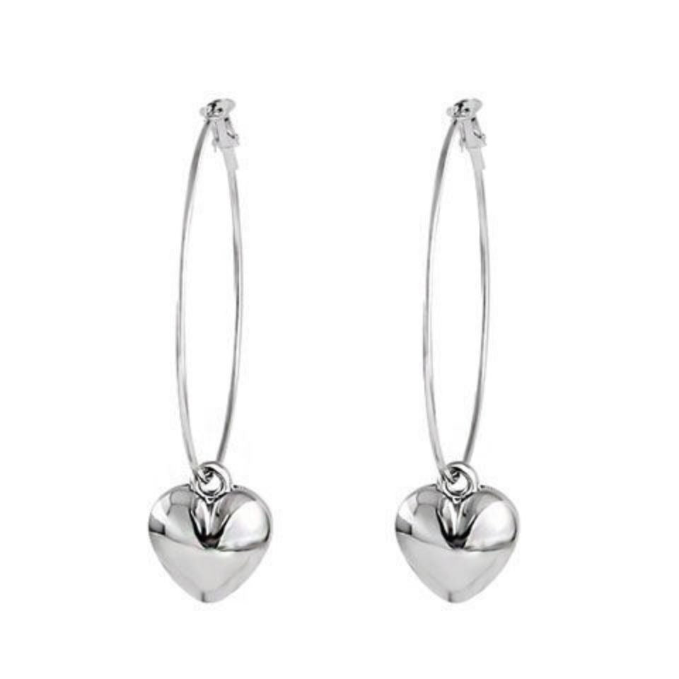 Circular Hollow Heart-shaped Earrings  - Free Delivery