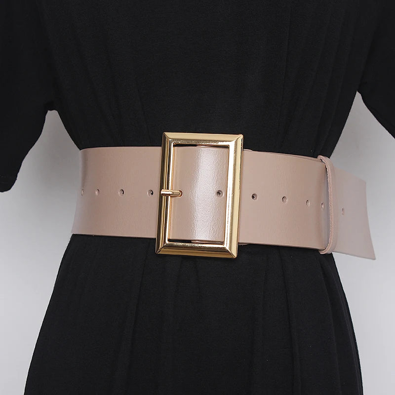 Women’s Patent Leather Wide Waistband Dress Belt – Free Delivery