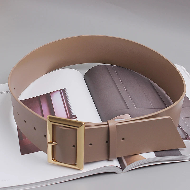 Women’s Patent Leather Wide Waistband Dress Belt – Free Delivery