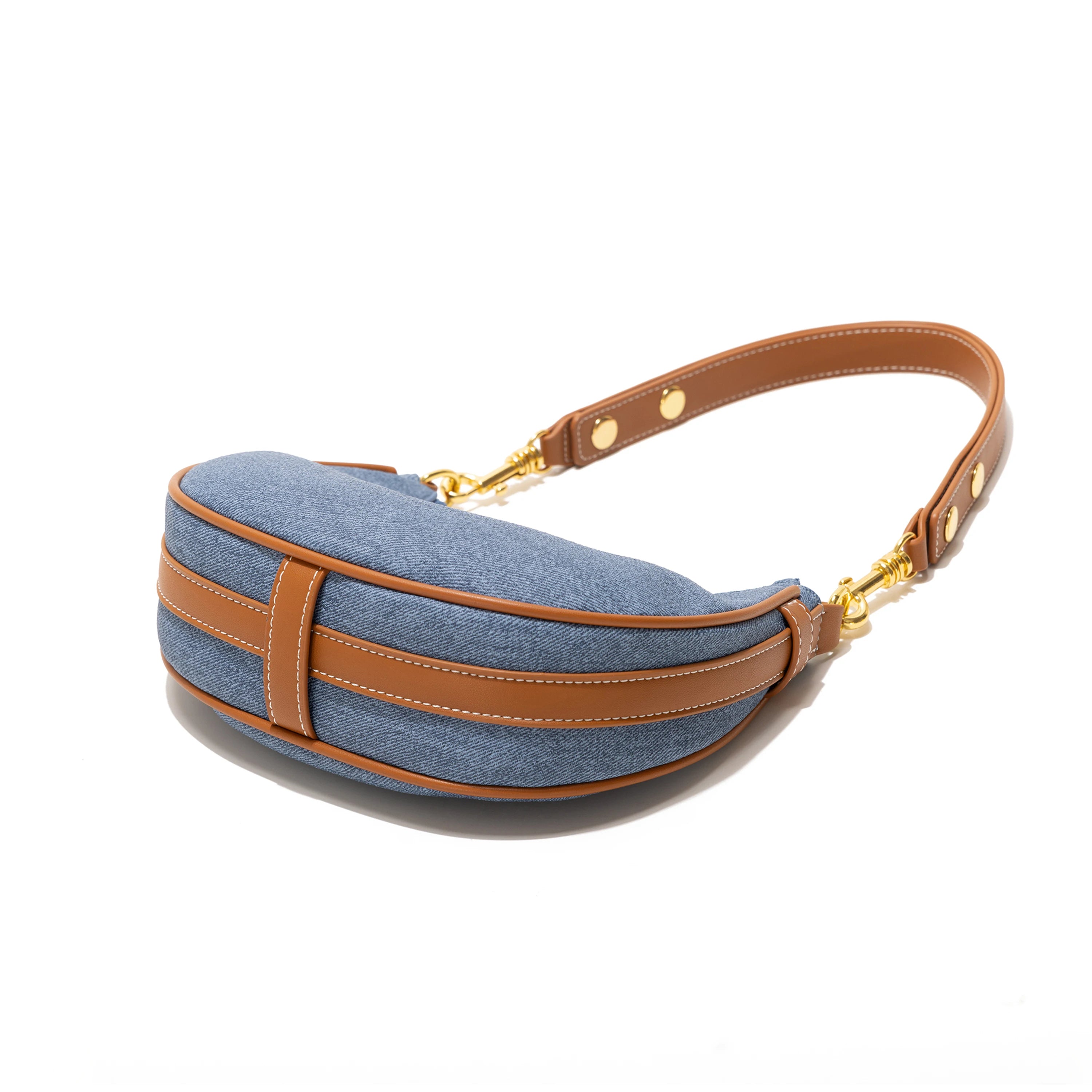 Luxury Chic Denim Hobo Shoulder Bag - Free Delivery