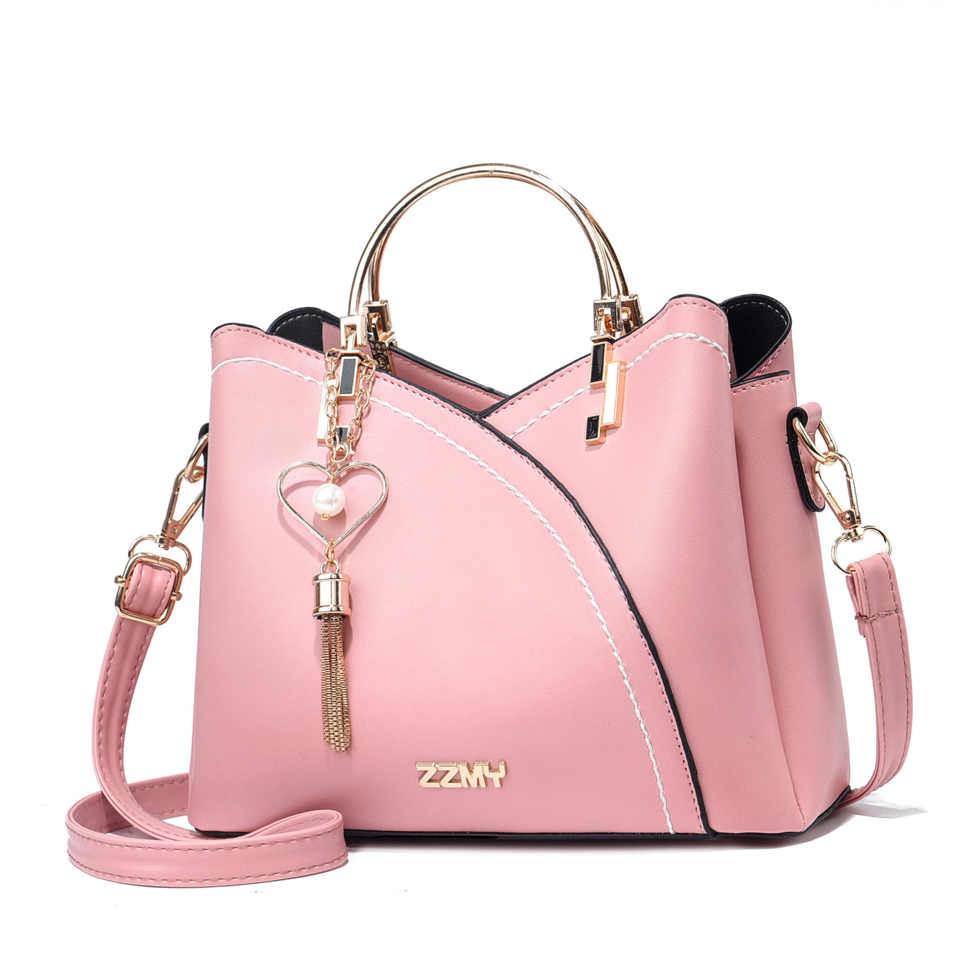 Trendy Korean Large Handbag with Color Block – Free Delivery