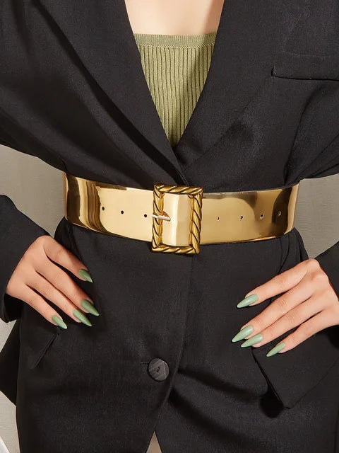 Women's High Quality Luxury Pin Buckle Gold Belt – Free Delivery