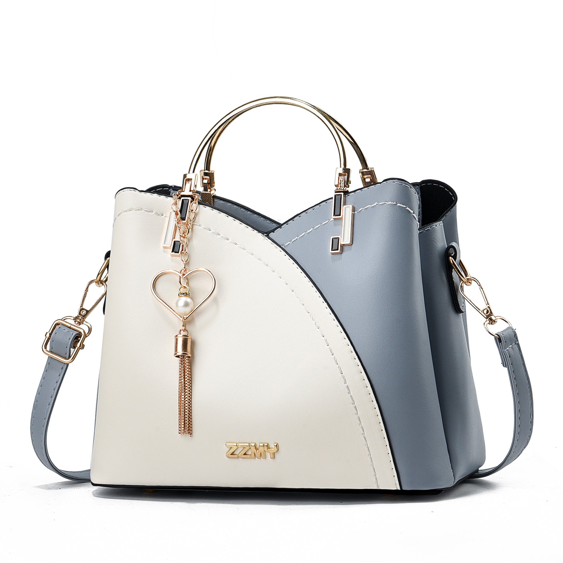 Trendy Korean Large Handbag with Color Block – Free Delivery
