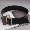 Women’s Patent Leather Wide Waistband Dress Belt – Free Delivery