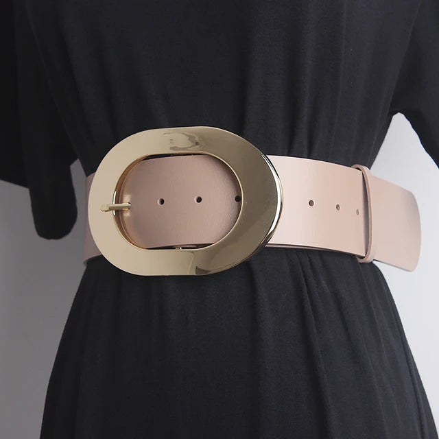 Women's Genuine Leather Wide Fashion Belt - Free Delivery
