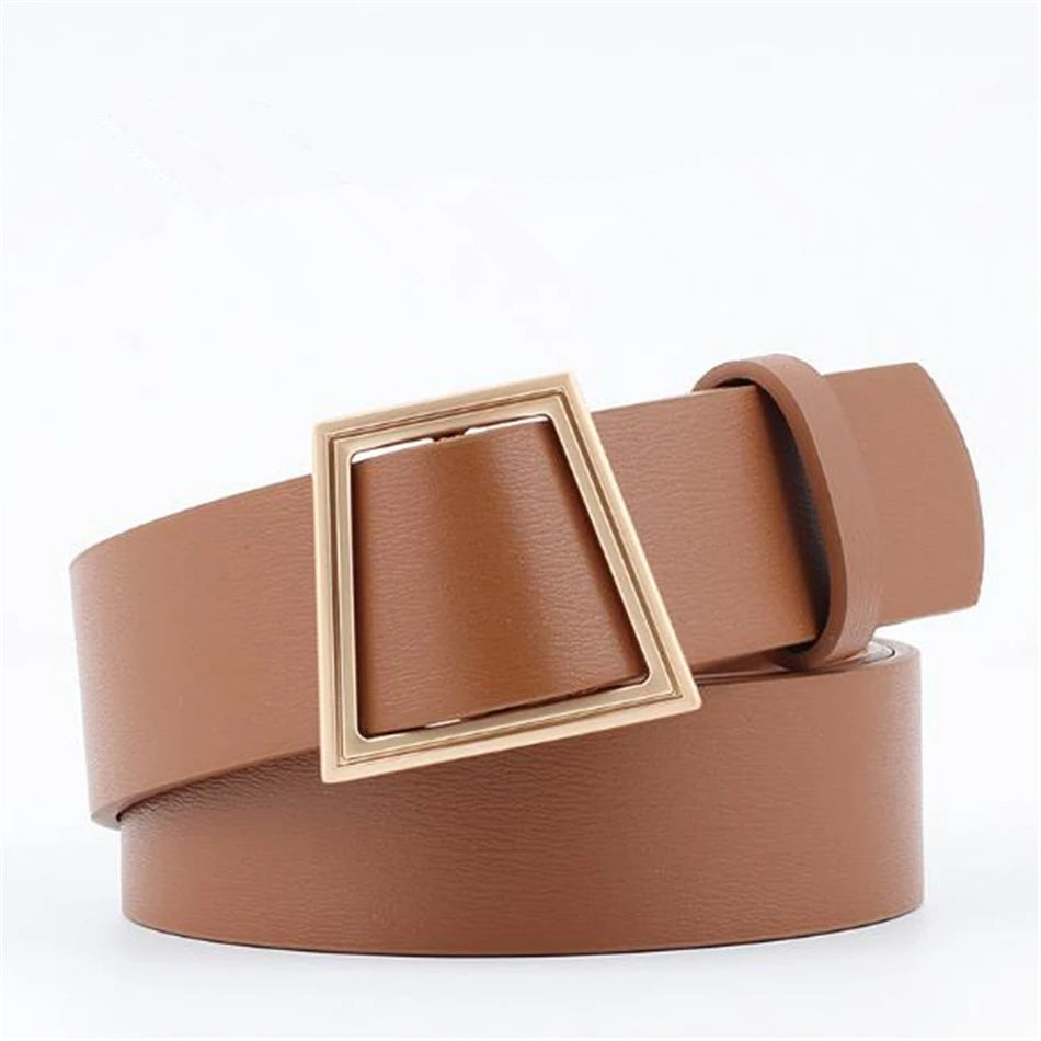 Women’s Fashion No Holes PU Leather Belt – Free Delivery