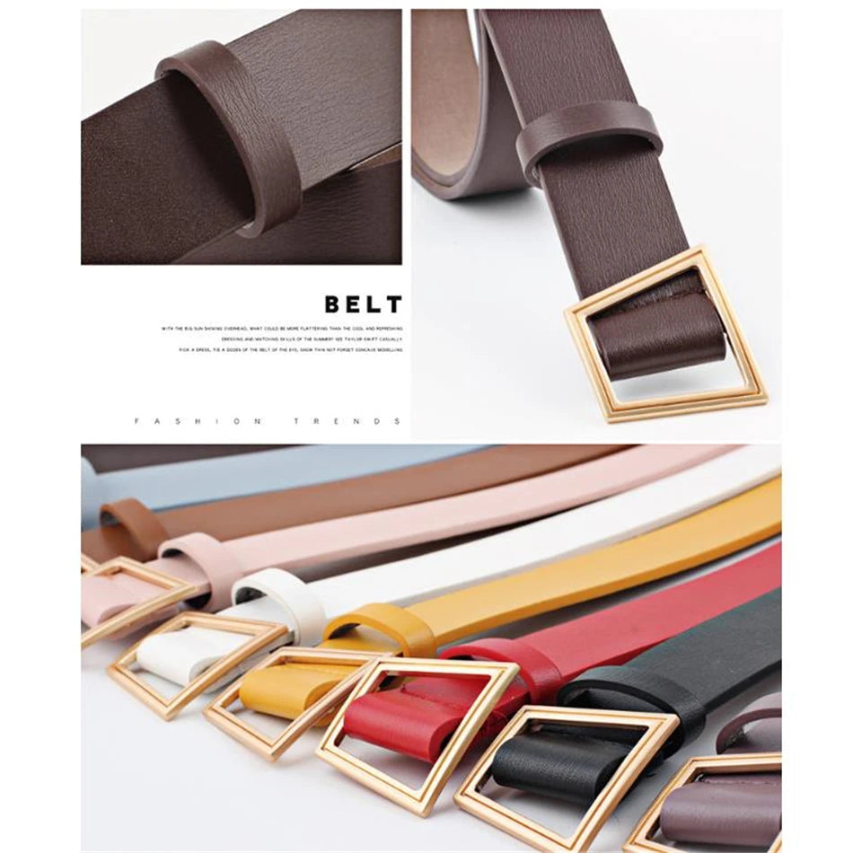 Women’s Fashion No Holes PU Leather Belt – Free Delivery