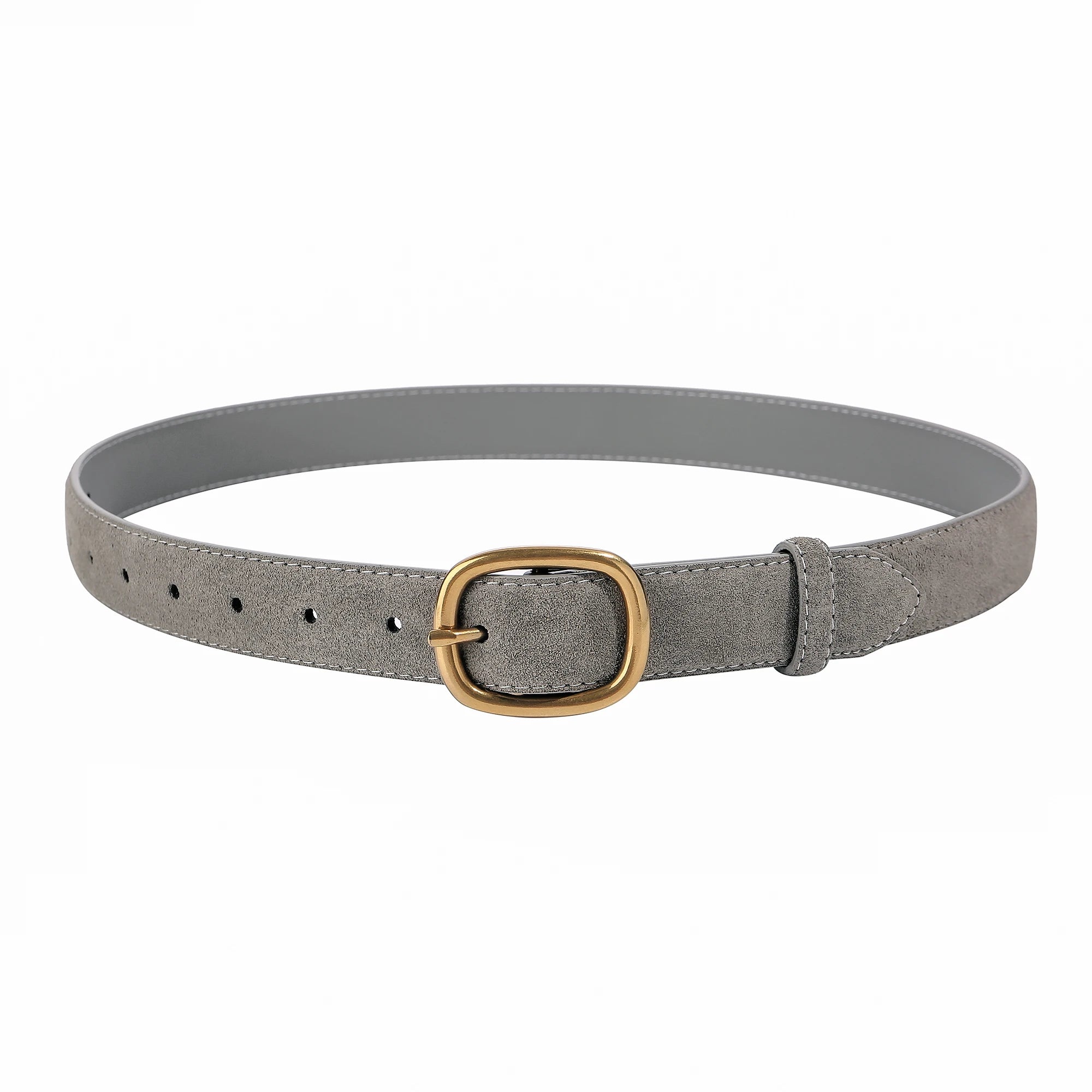 Women's Vintage Style Suede/Leather Waist Belt With Gold Buckle – Free Delivery