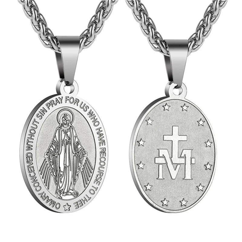 Catholic Stainless Steel Our Lady Virgin Mary Miraculous Medal – Free Delivery