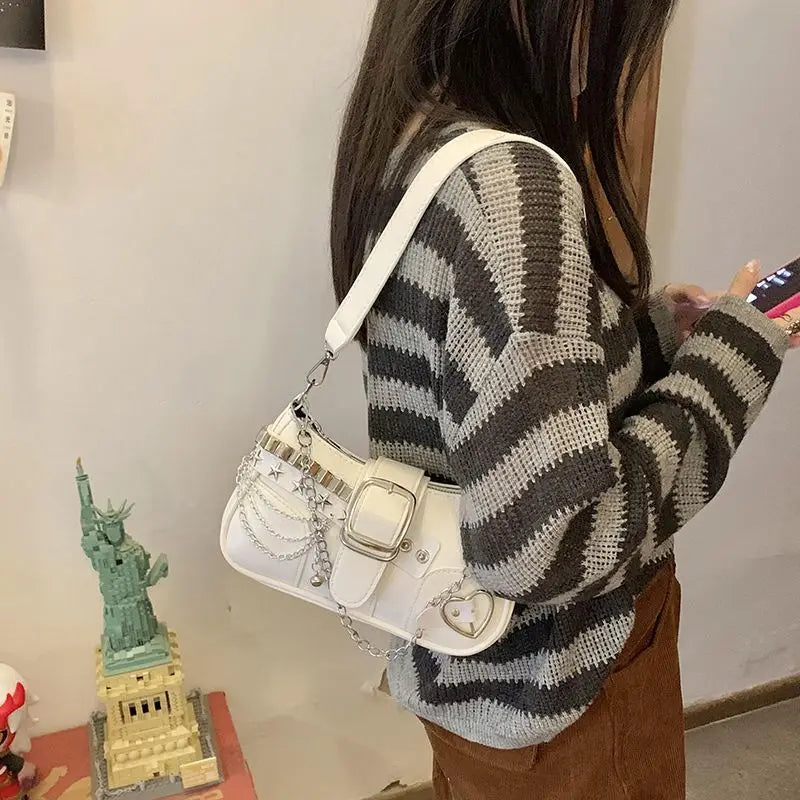 Square Shoulder/Underarm Retro Handbag PU Leather – Free Delivery