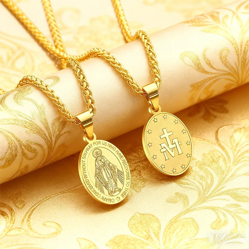 Catholic Stainless Steel Our Lady Virgin Mary Miraculous Medal – Free Delivery