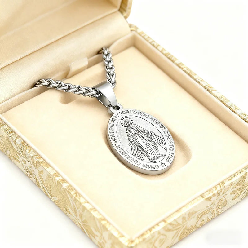 Catholic Stainless Steel Our Lady Virgin Mary Miraculous Medal – Free Delivery