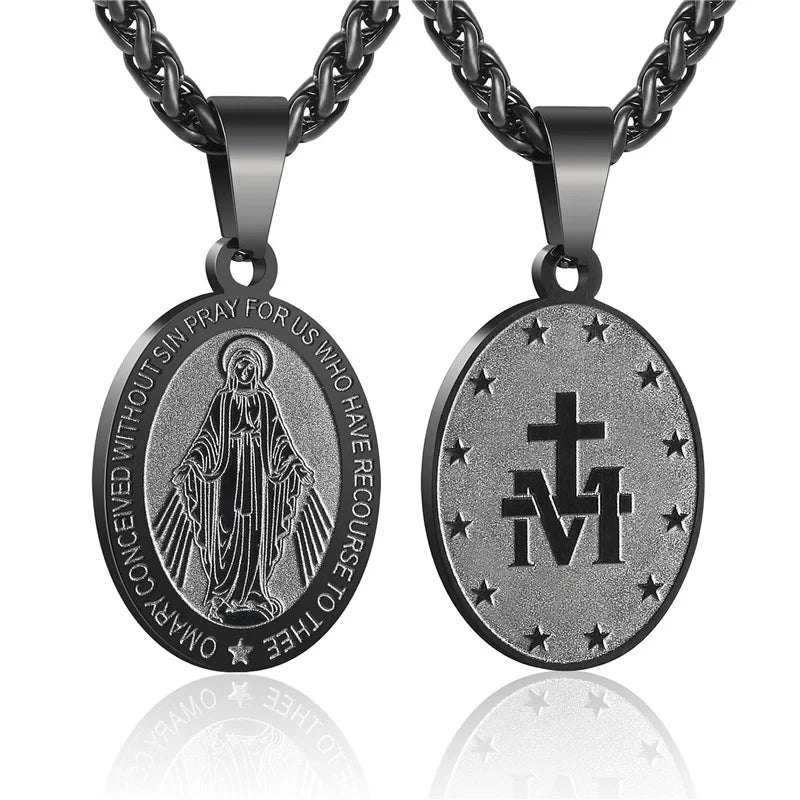 Catholic Stainless Steel Our Lady Virgin Mary Miraculous Medal – Free Delivery