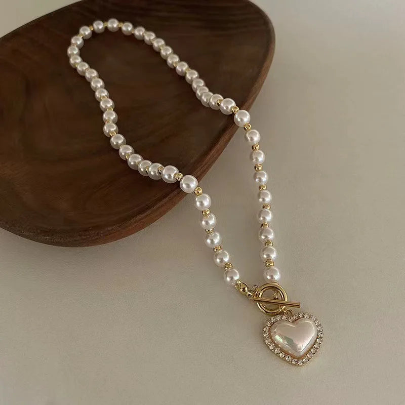 New Vintage Faux Pearl Choker Necklace - Free Delivery
