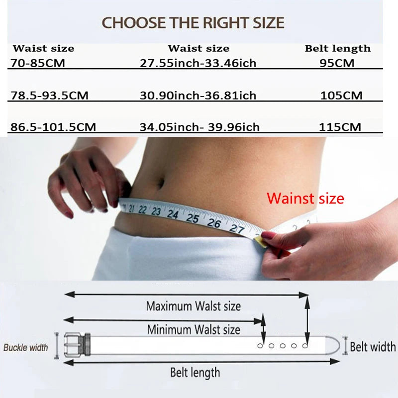 Women’s Genuine Leather Belt with Gold Buckle – Free Delivery