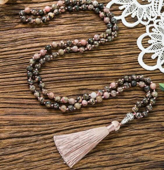 Charming Amazonite Necklace with Soft Tassel Accent