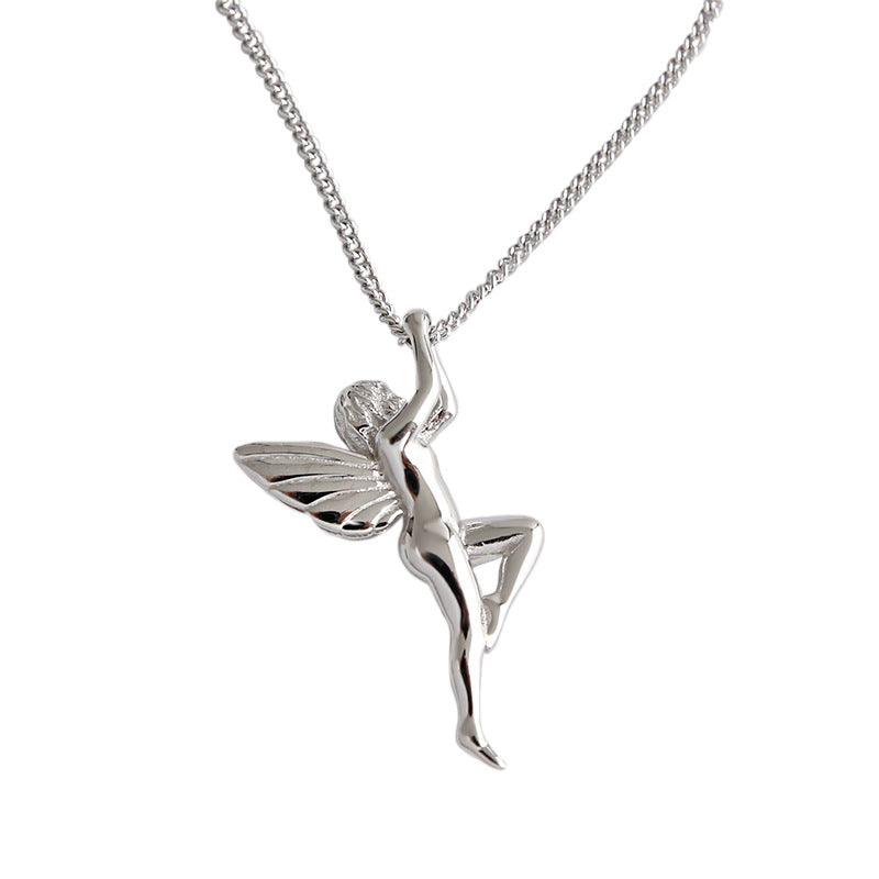 Women Guardian Angel 925 Sterling Silver Necklace - Free Delivery