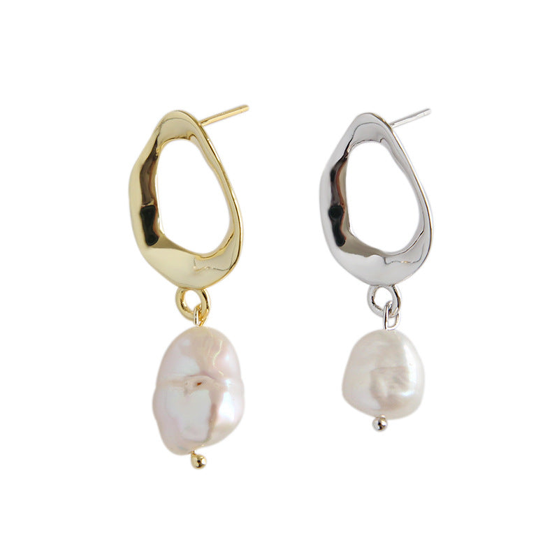 Natural Pearl 925 Sterling Silver Dangling Earrings
