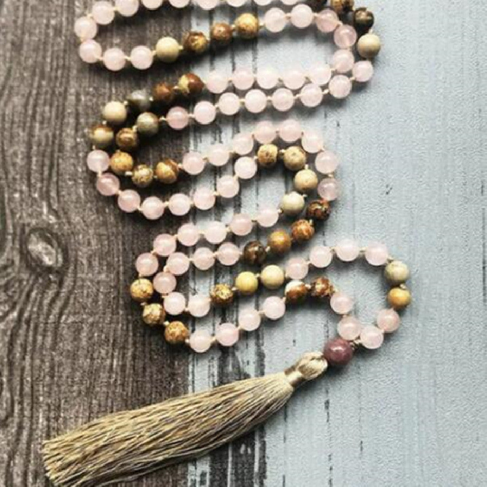 Charming Amazonite Necklace with Soft Tassel Accent
