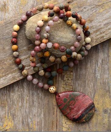 Charming Amazonite Necklace with Soft Tassel Accent